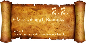 Rózsahegyi Ruperta névjegykártya